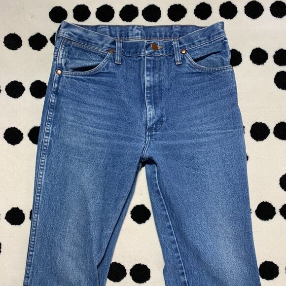 Vintage Wrangler 936PWD Cowboy Cut Faded Denim Straight Leg Bootcut Jeans - Picture 3 of 12